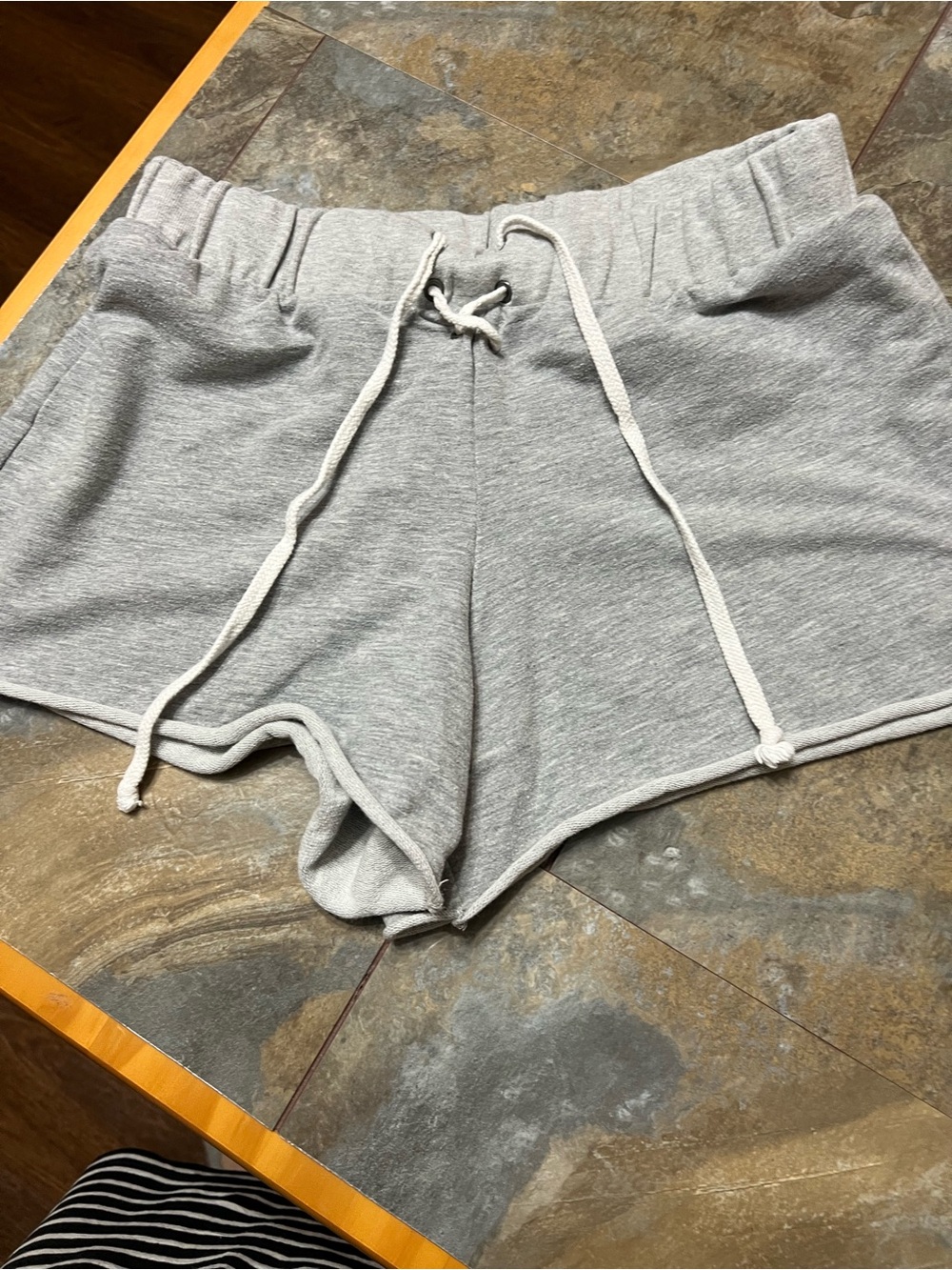 Women's Heather Gray Drawstring Athletic Shorts